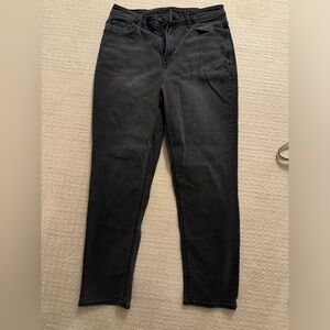 American Eagle Denim Pants Womens Black Wash Goth Grunge Stretch Jean